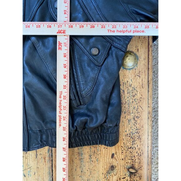 Vintage‎ Tip Top Tailors Genuine Leather Mens Jacket Black Size L Durable Style - Picture 8 of 8